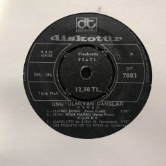 Unutulmayan Danslar Mambo Mini Lp Plak