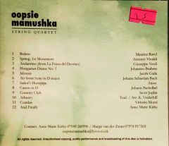 Opsie Mamushka String Quartet CD