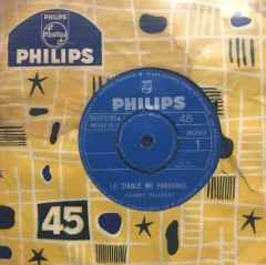 Johnny Hallyday Le Diable Me Pardonne 45lik Plak