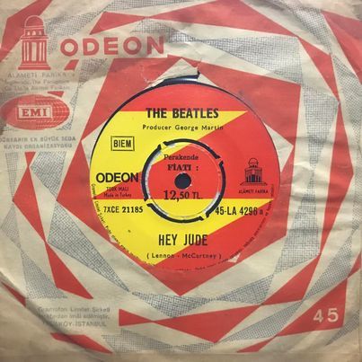The Beatles Hey Jude 45lik Plak