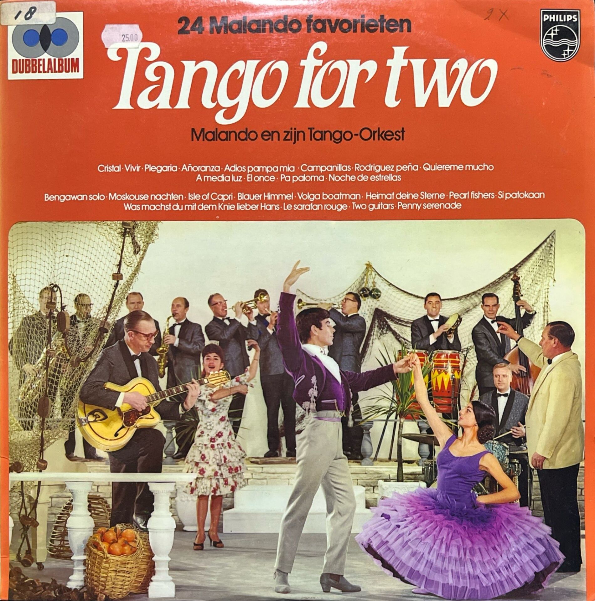 Malando & Zijn Tango-Orkest Tango For Two Double Lp Plak