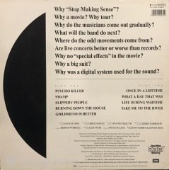 Talking Heads Stop Making Sense LP Plak