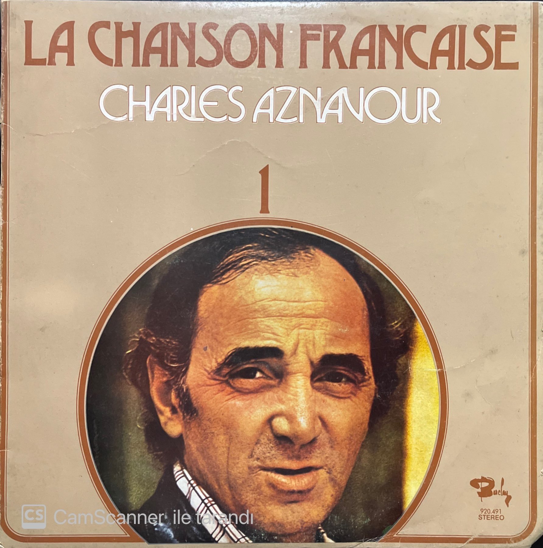 Charles Aznavour La Chanson Francaise LP Plak