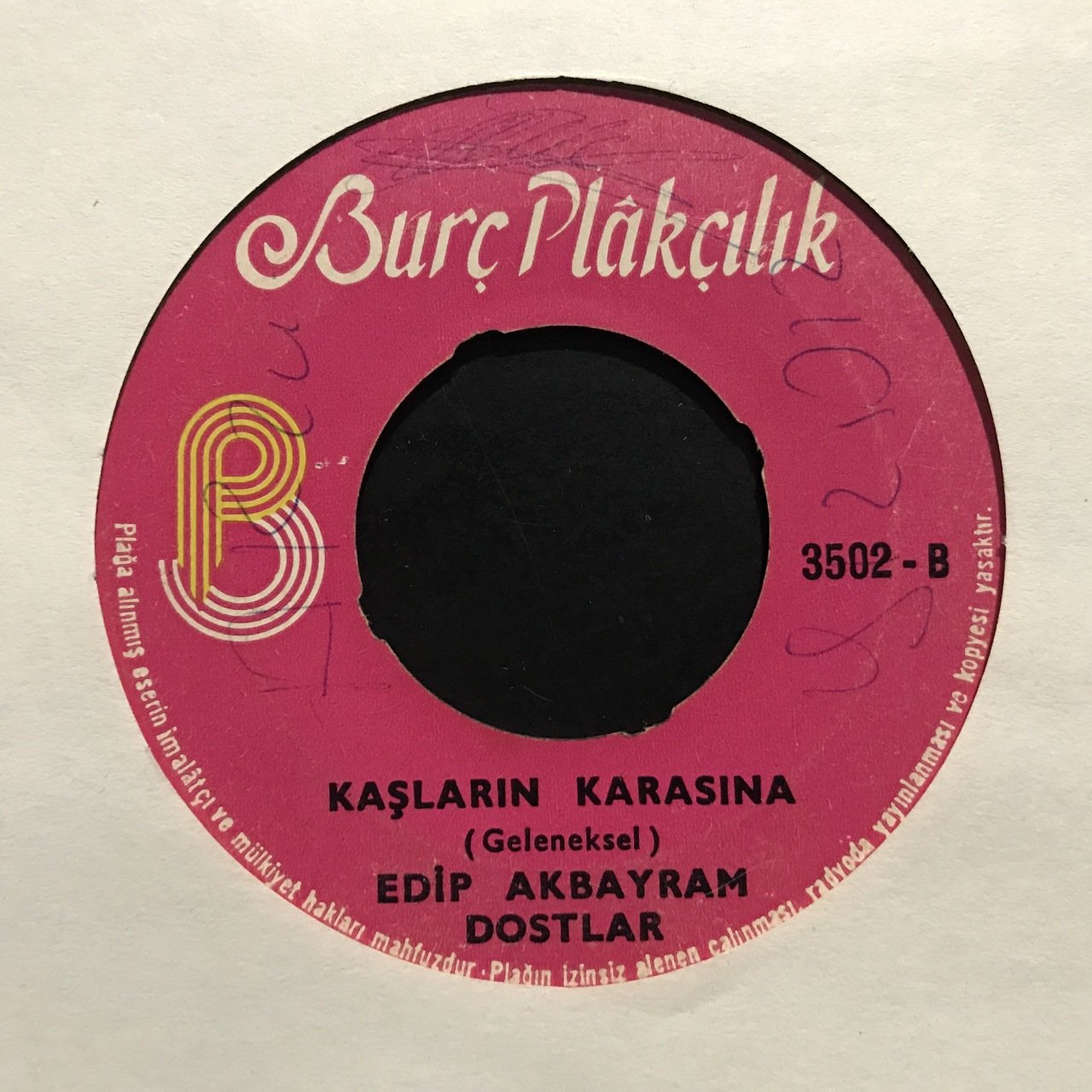Edip Akbayram & Dostlar Kaşların Karasına 45lik plak