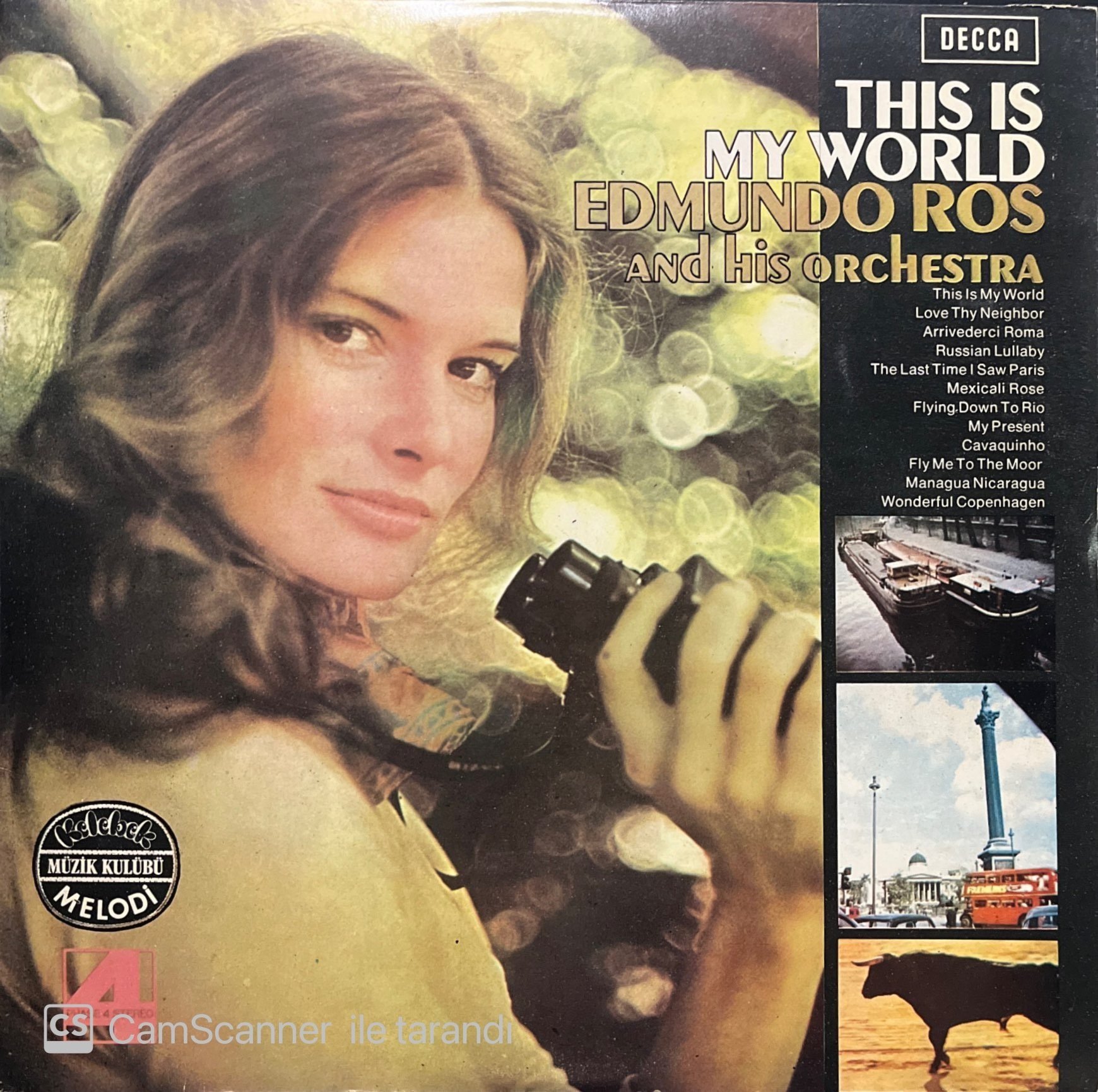 Edmundo Ros & His Orchestra This Is My World LP Plak