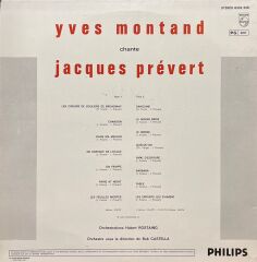 Yves Montand Chante Prevert LP Plak