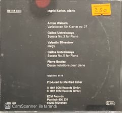Wber Ustvolskaya  Silvestrov Boulez Ingrid Karlen ECM CD