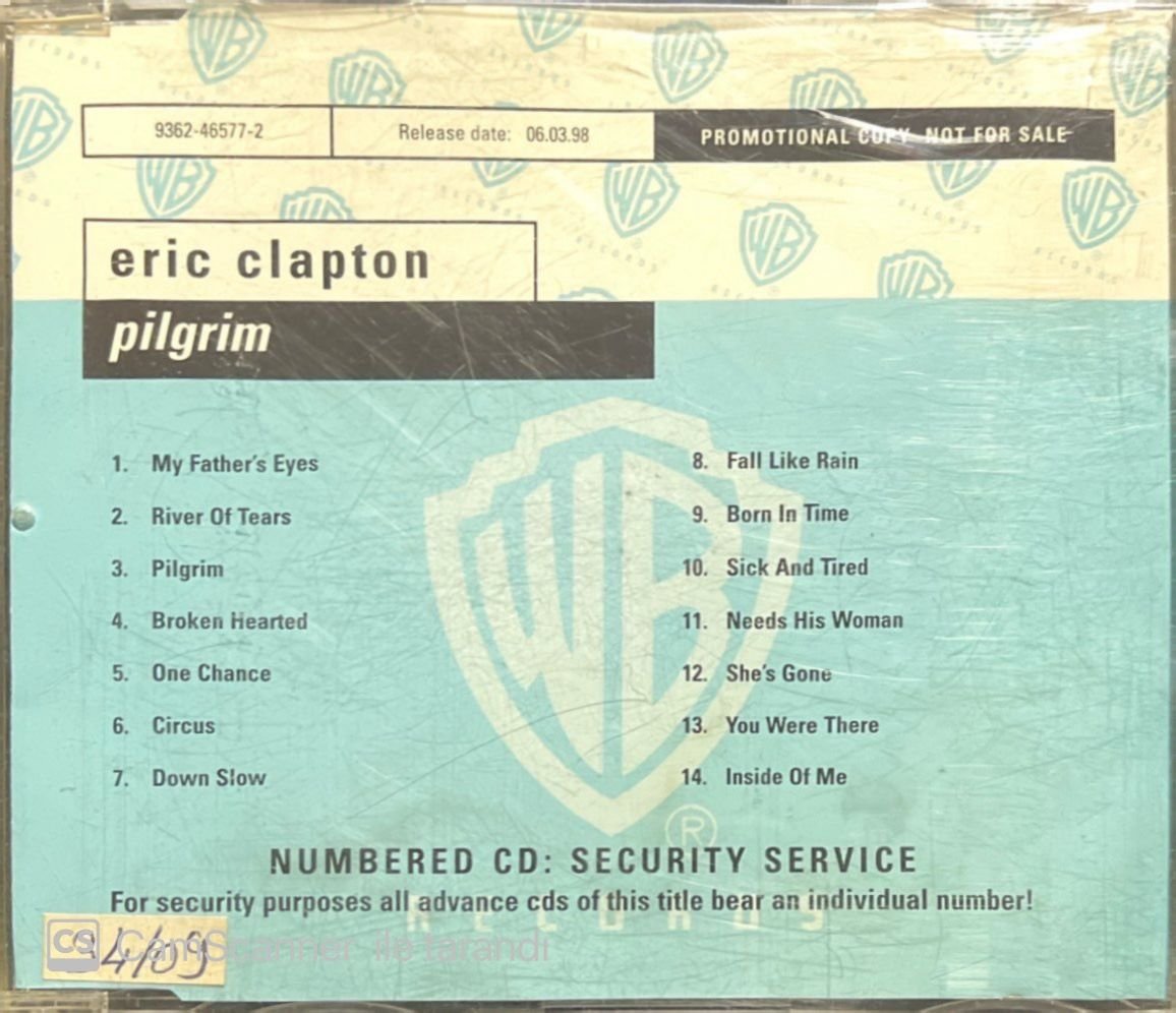 Eric Clapton Pilgrim Promo CD