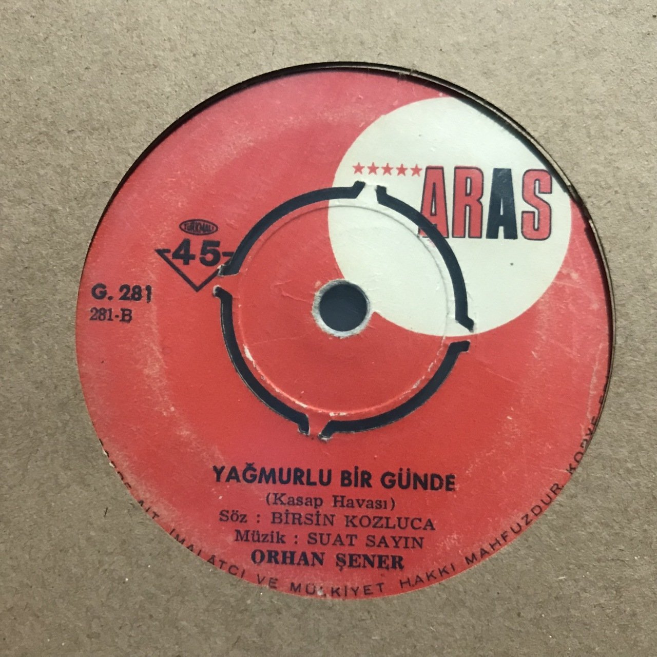 Orhan Şener Yağmurlu Bir Günde 45lik Plak