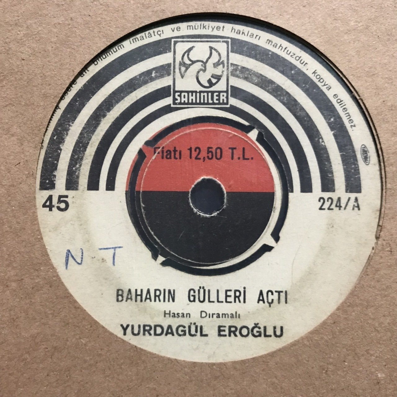 Yurdagül Eroğlu Baharın Gülleri Açtı 45lik Plak