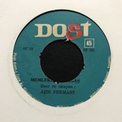 Aşık Fermani Memleketim Maraş 45lik plak