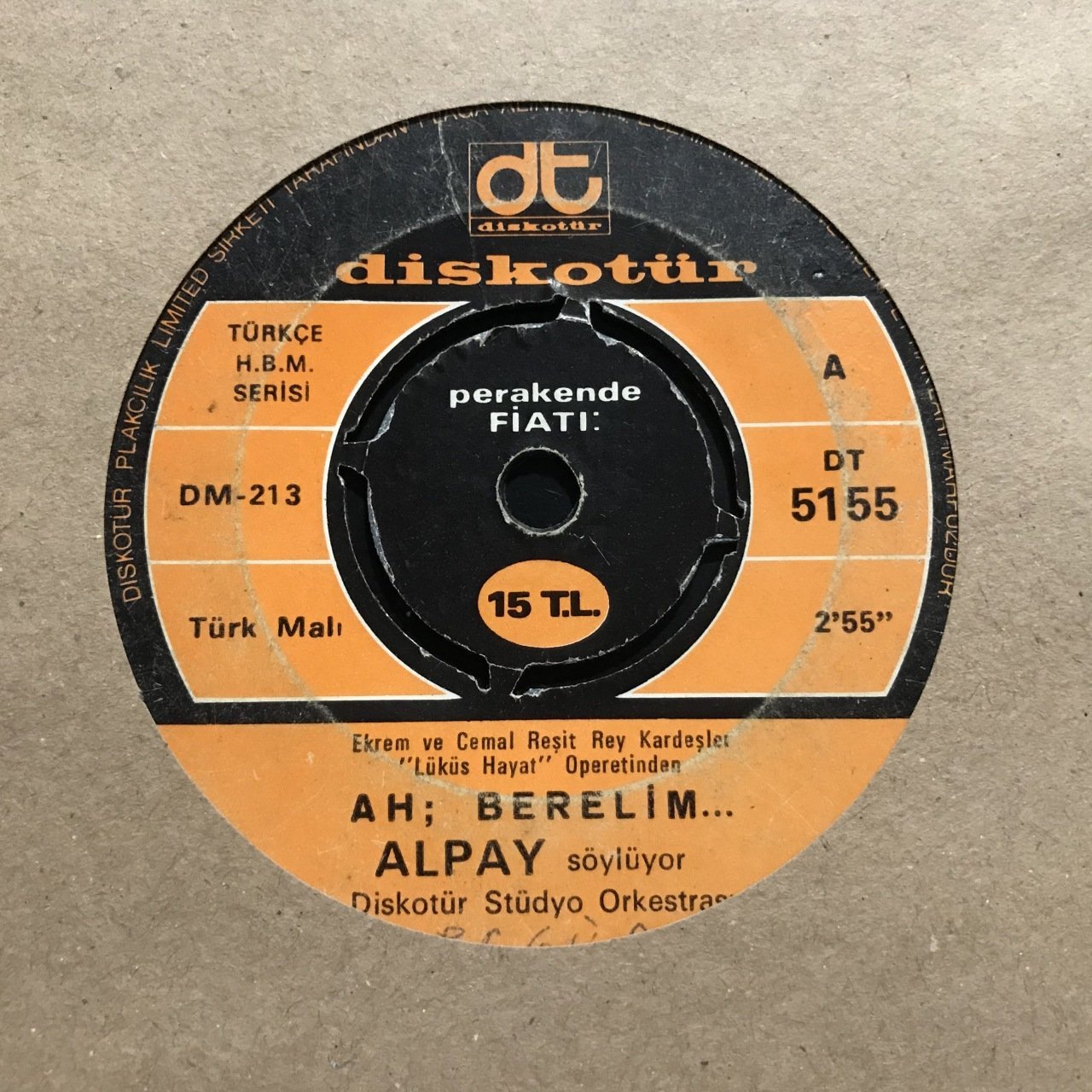 Alpay Ah Berelim 45lik Plak