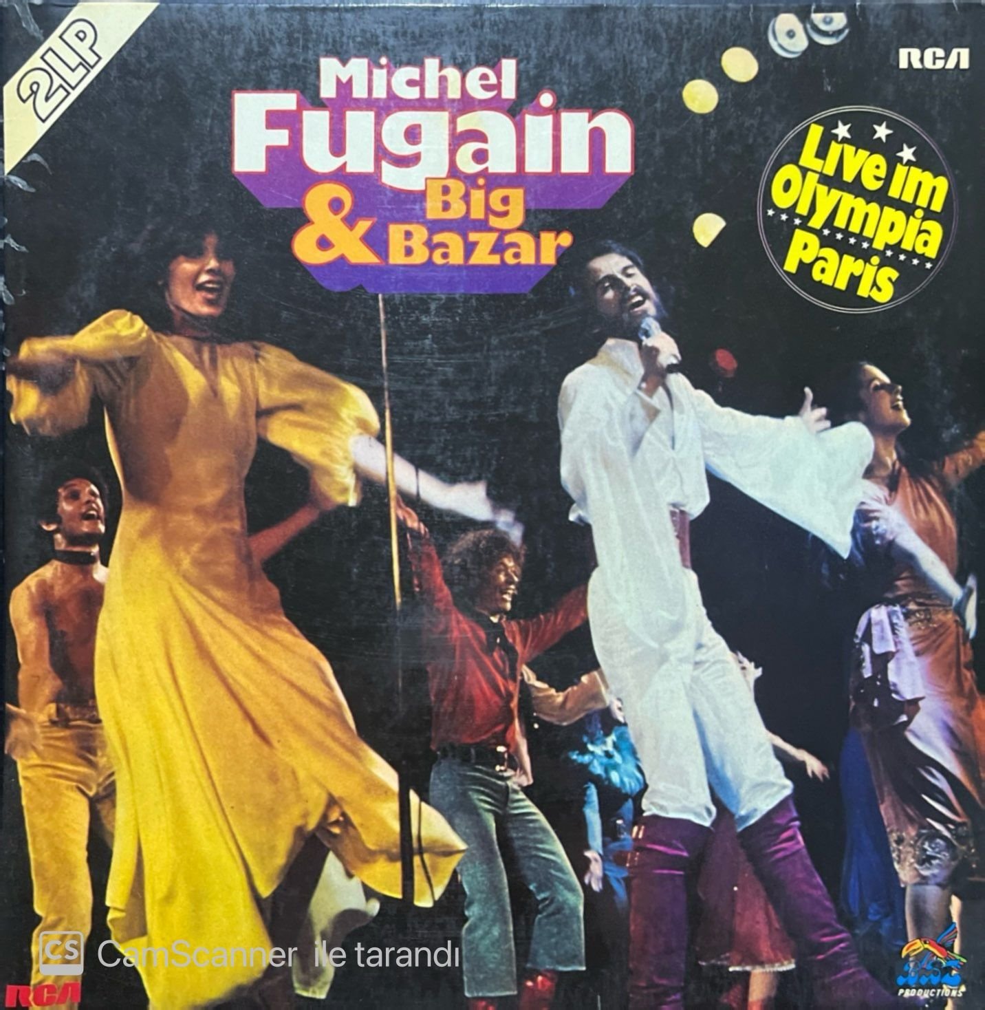 Michel Fugain & Big Bazaar Live Im Olympia Paris Double LP Plak