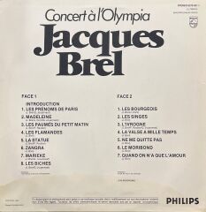 Jacques Brel Concert a L'Olympia LP Plak