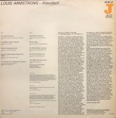Louis Armstrong Attention LP Plak