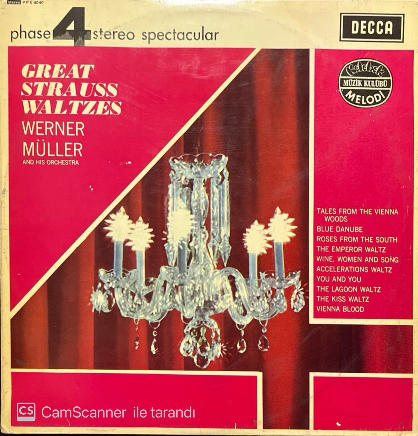 Werner Müller Great Strauss Waltzes LP Plak