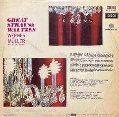Werner Müller Great Strauss Waltzes LP Plak