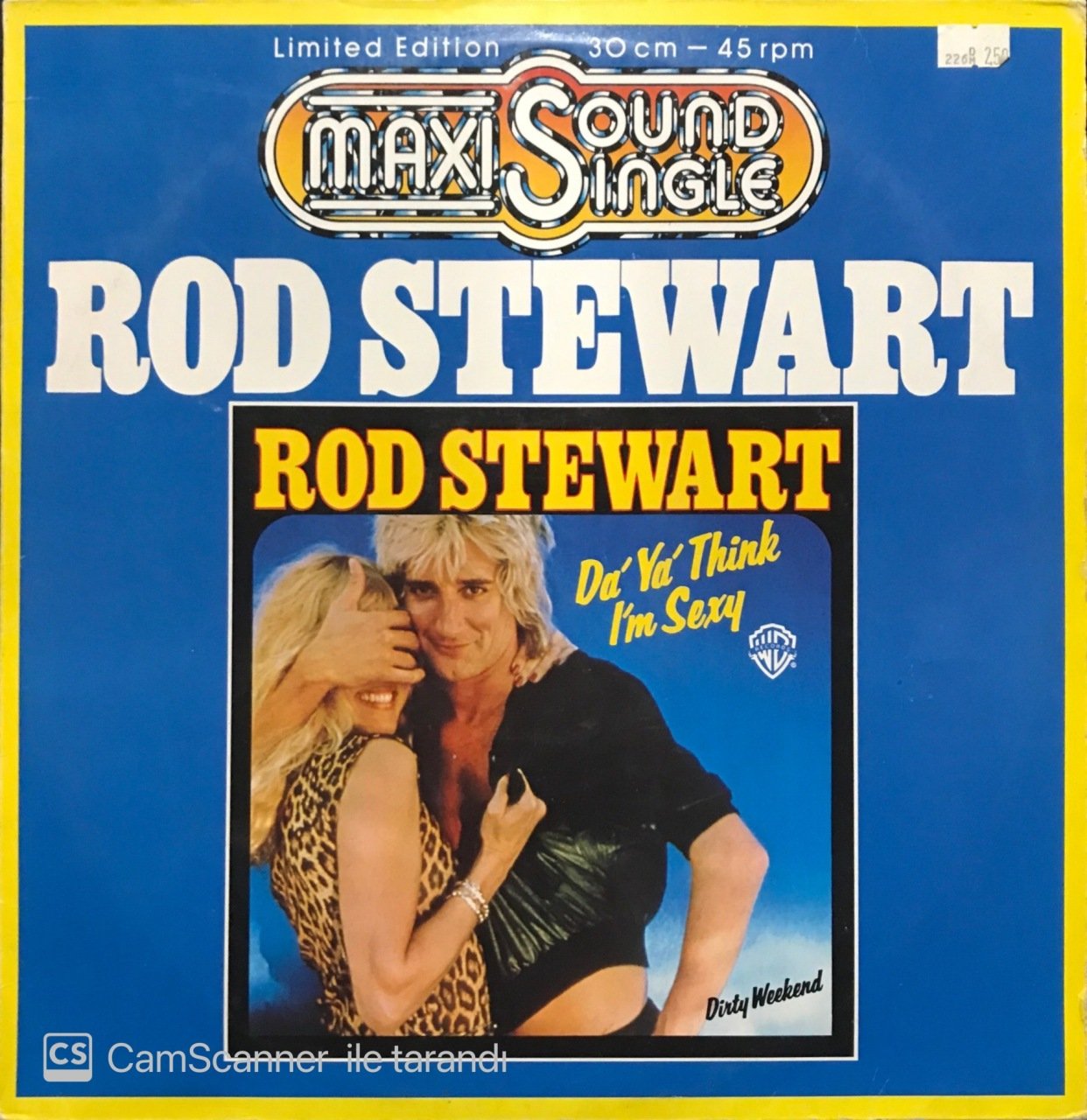 Rod Stewart Da Ya Think I'm Sexy Maxi Single LP Plak