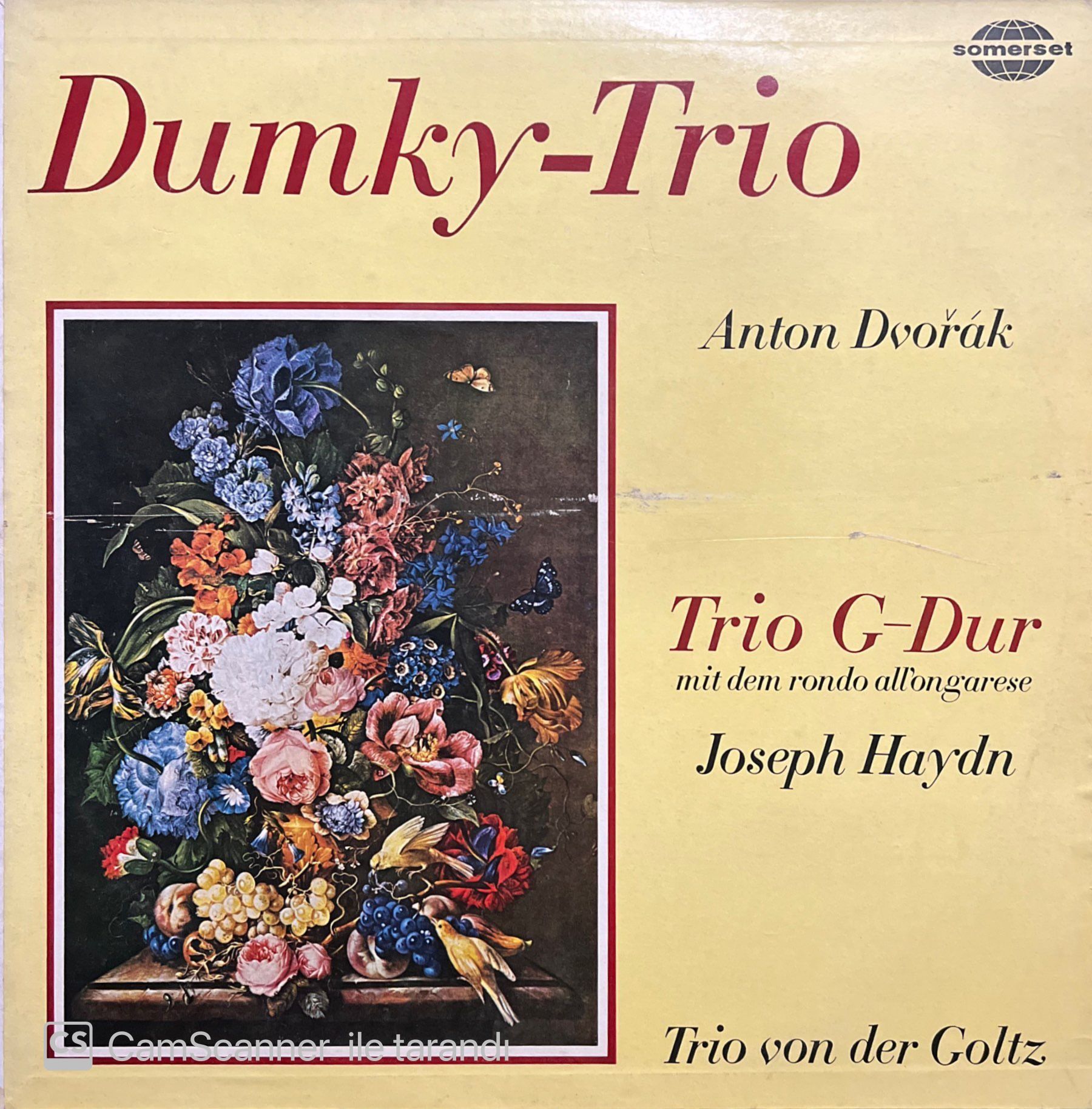 Dumky-Trio Anton Dvorak Trio G-Dur Joseph Haydn LP Klasik Plak