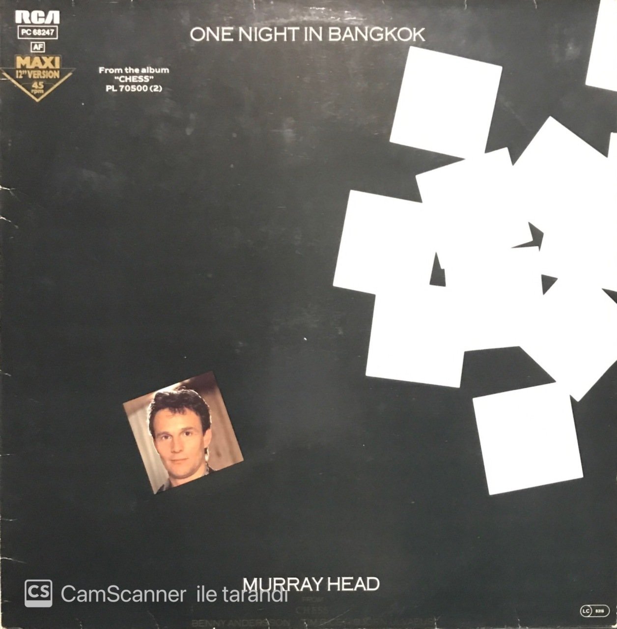 Murray Head One Night In Bangkok Maxi Single LP Plak