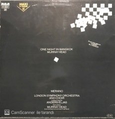 Murray Head One Night In Bangkok Maxi Single LP Plak