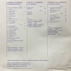 Carmina Burana Carl Orff Trionfi 3 LP Box Set Plak