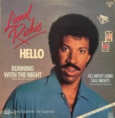 Lionel Richie Hello Running With The Night Maxi Single LP Plak