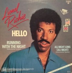 Lionel Richie Hello Running With The Night Maxi Single LP Plak