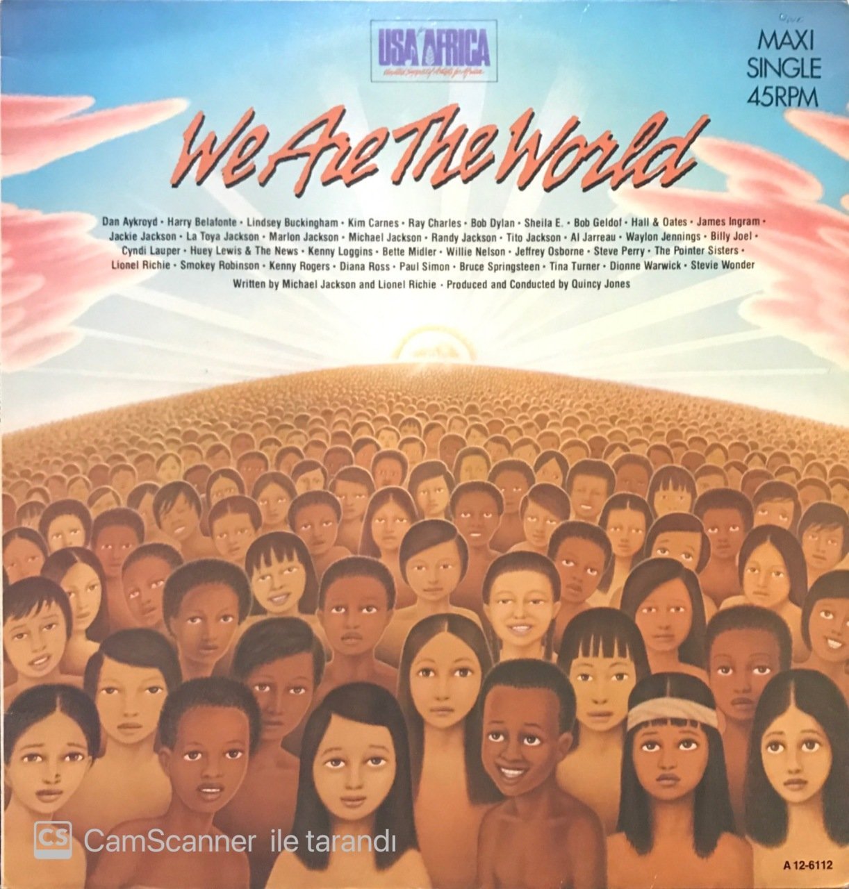 Usa For Africa We Are The World Maxi Single LP Plak