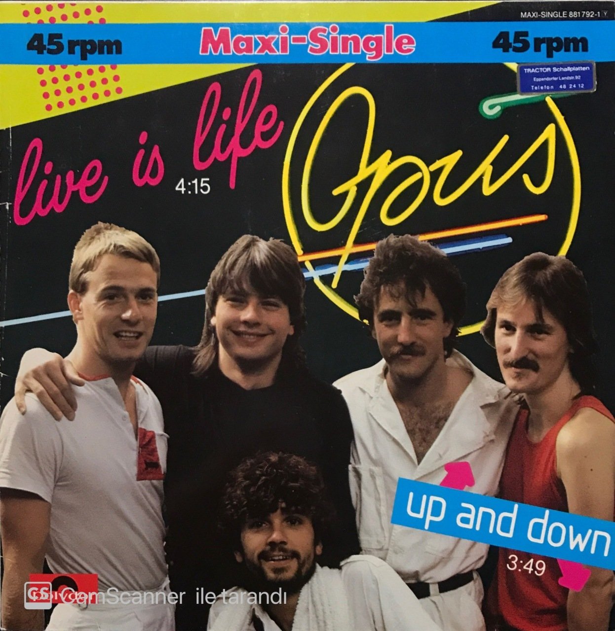 Opus Live Is Life Maxi Single LP Plak