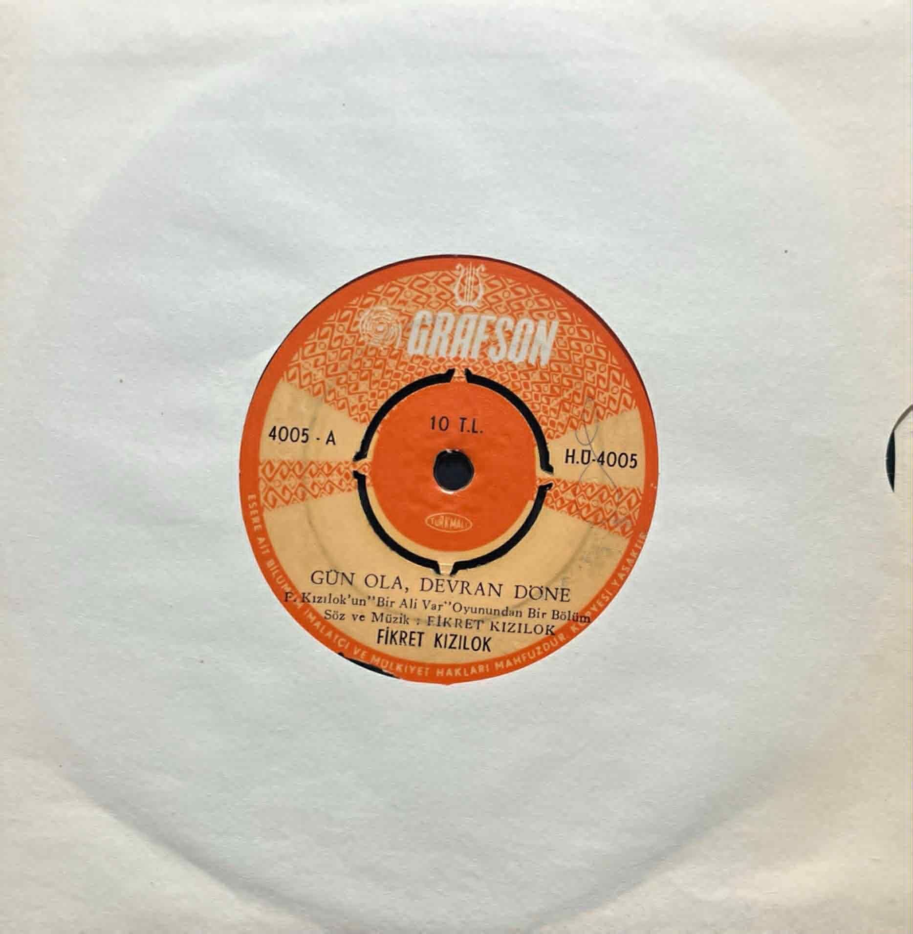 Fikret Kızılok Gün Ola Devran Döne 45lik Plak