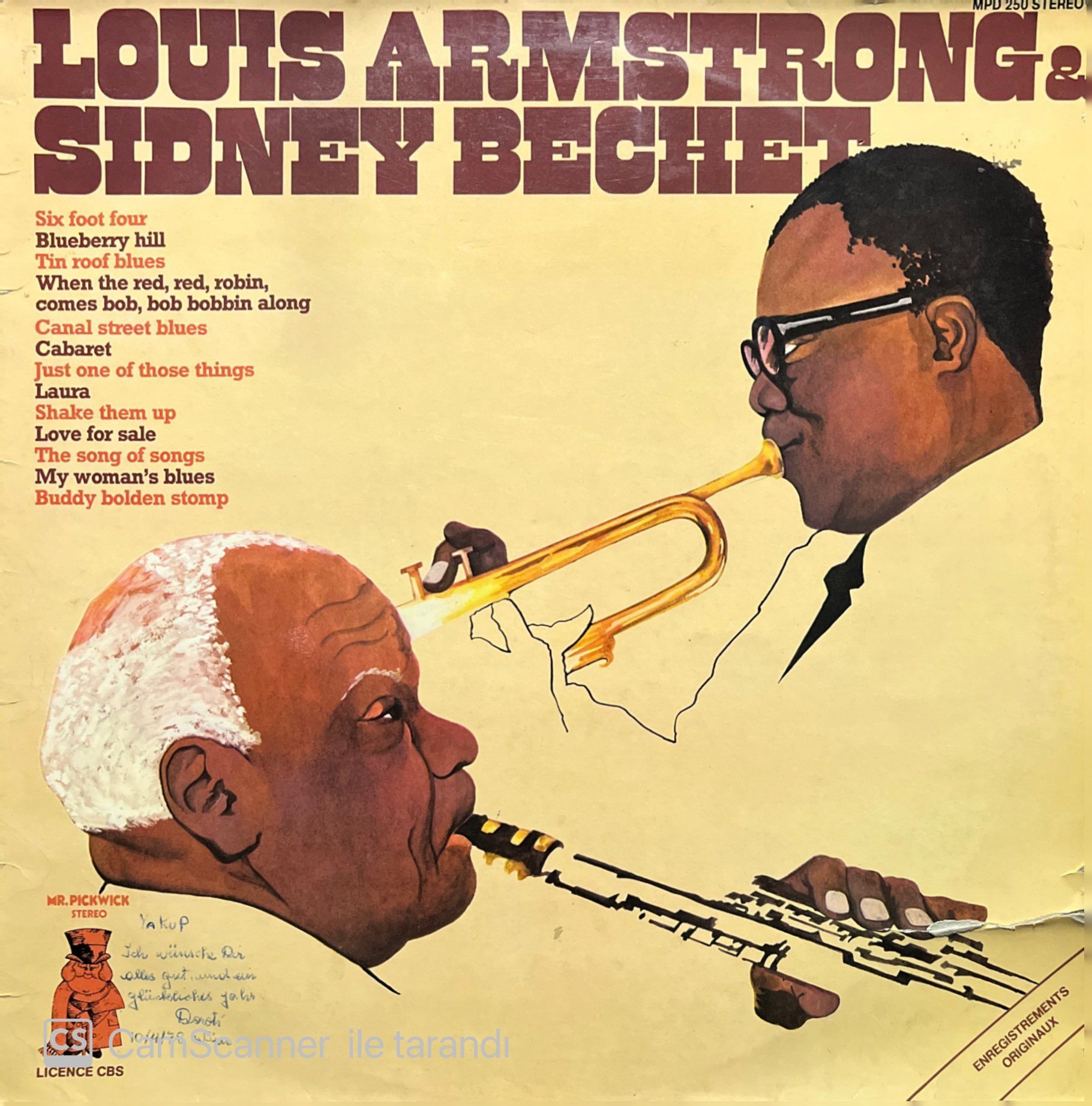 Louis Armstrong & Sidney Bechet Quartet LP Plak