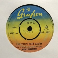Zeki Müren Unuttun Beni Zalim 45lik Plak