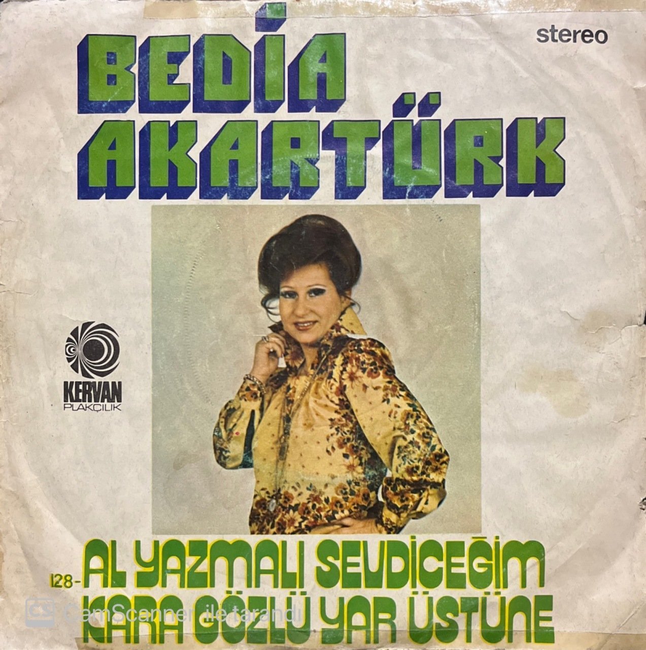 Bedia Akartürk Al Yazmalı Sevdiceğim 45lik Plak