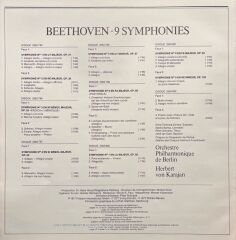 Beethoven  9 Symphonien Karajan Berliner Philharmoniker 8 LP Box Set Plak