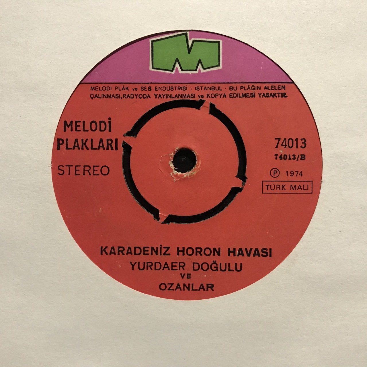 Yurdaer Doğulu Karadeniz Horon Havası 45lik Plak