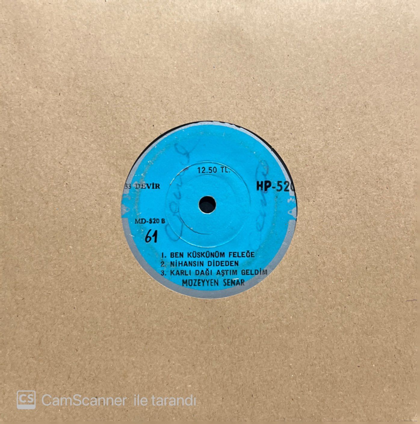 Müzeyyen Senar Mini LP Ben Küskünüm Feleğe 45lik plak
