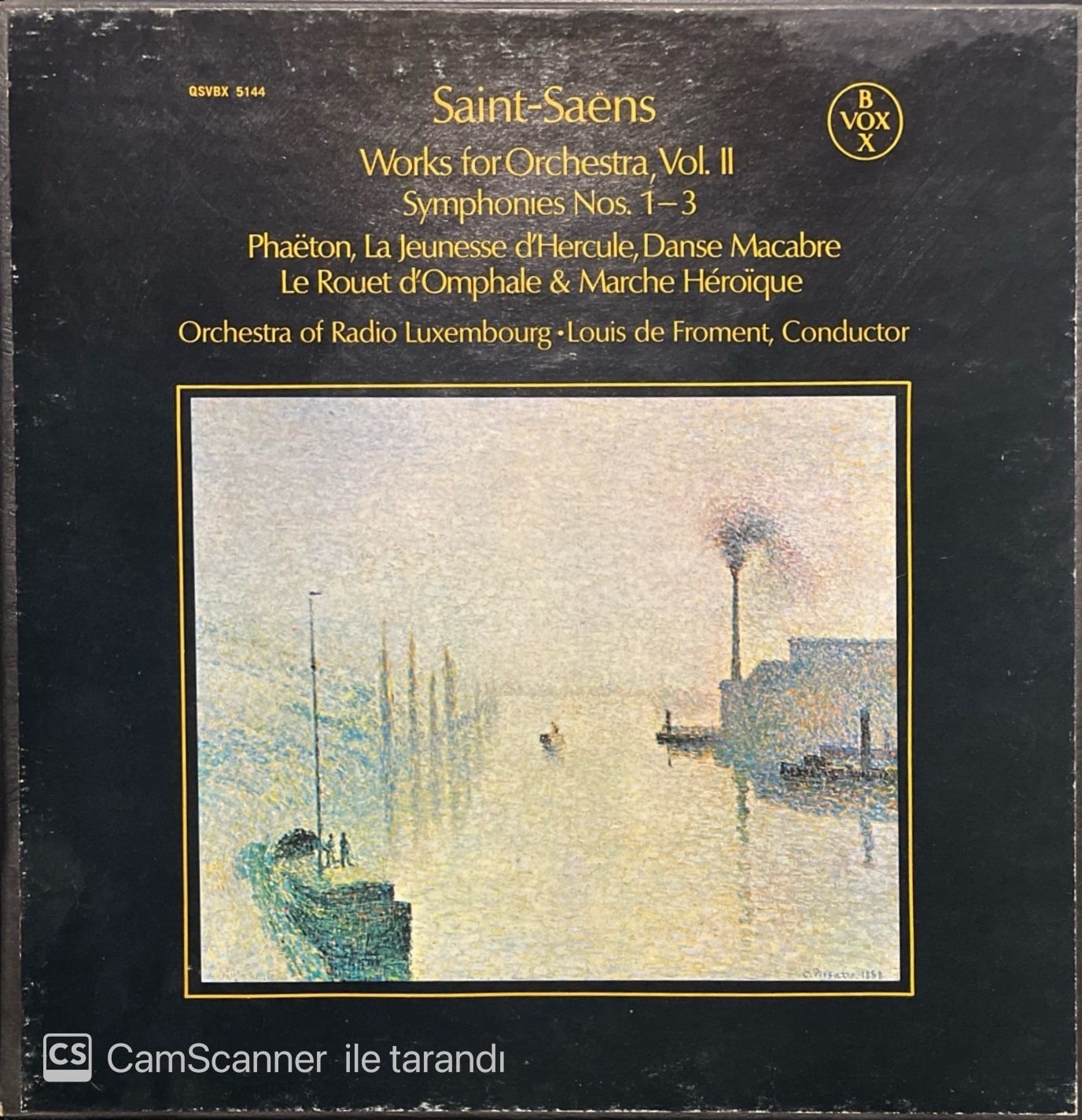 Saint-Saëns Works For Orchestra, Vol. II  Quadraphonic 3 LP Box Set Plak