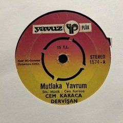Cem Karaca Dervişan Mutlaka Yavrum 45lik plak