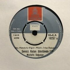 Mustafa Sağyaşar Sensiz Kalan Gönlümde 45lik plak