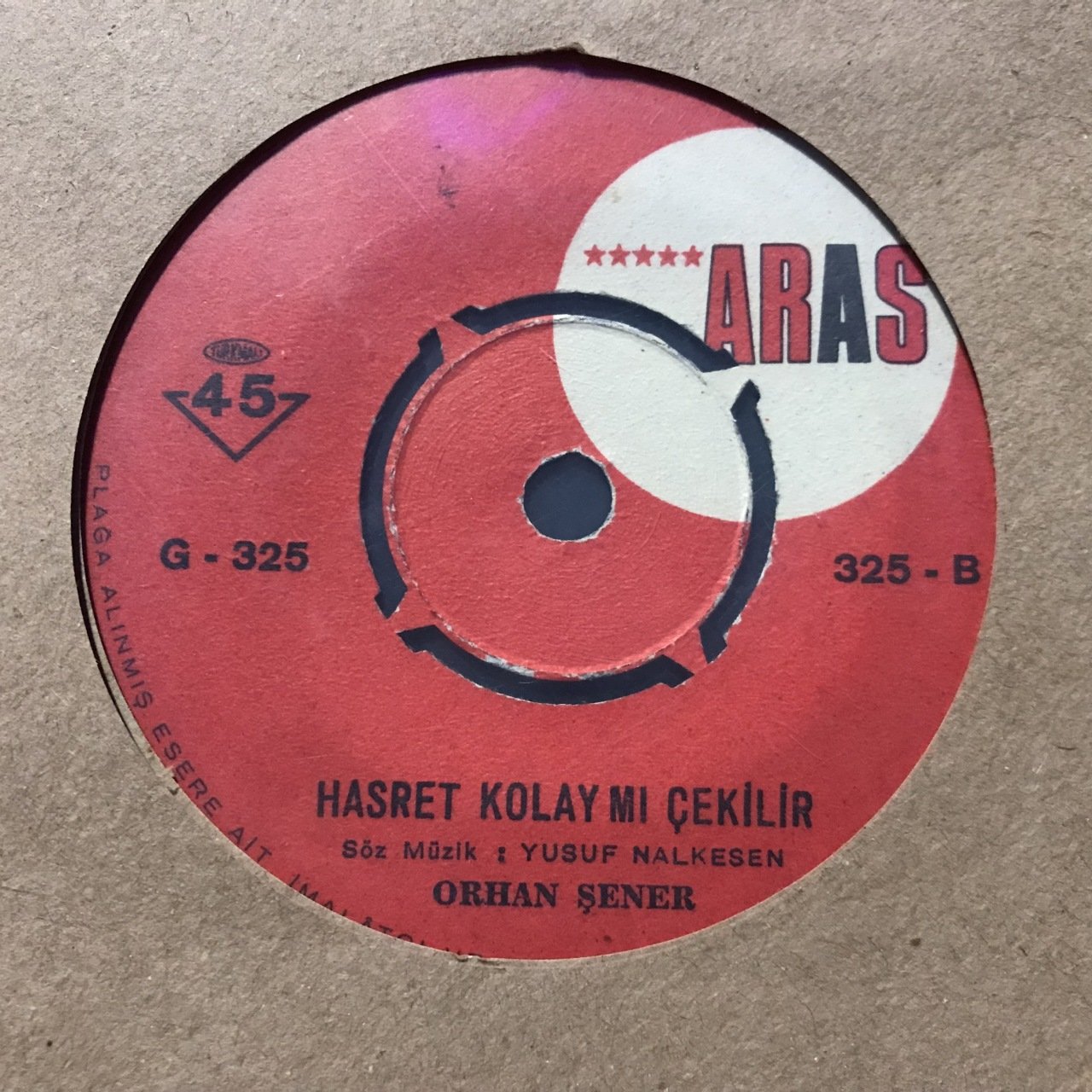 Orhan Şener Hasret Kolay Mı Çekilir 45lik Plak