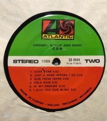 Crosby Still And Nash CSN LP Plak