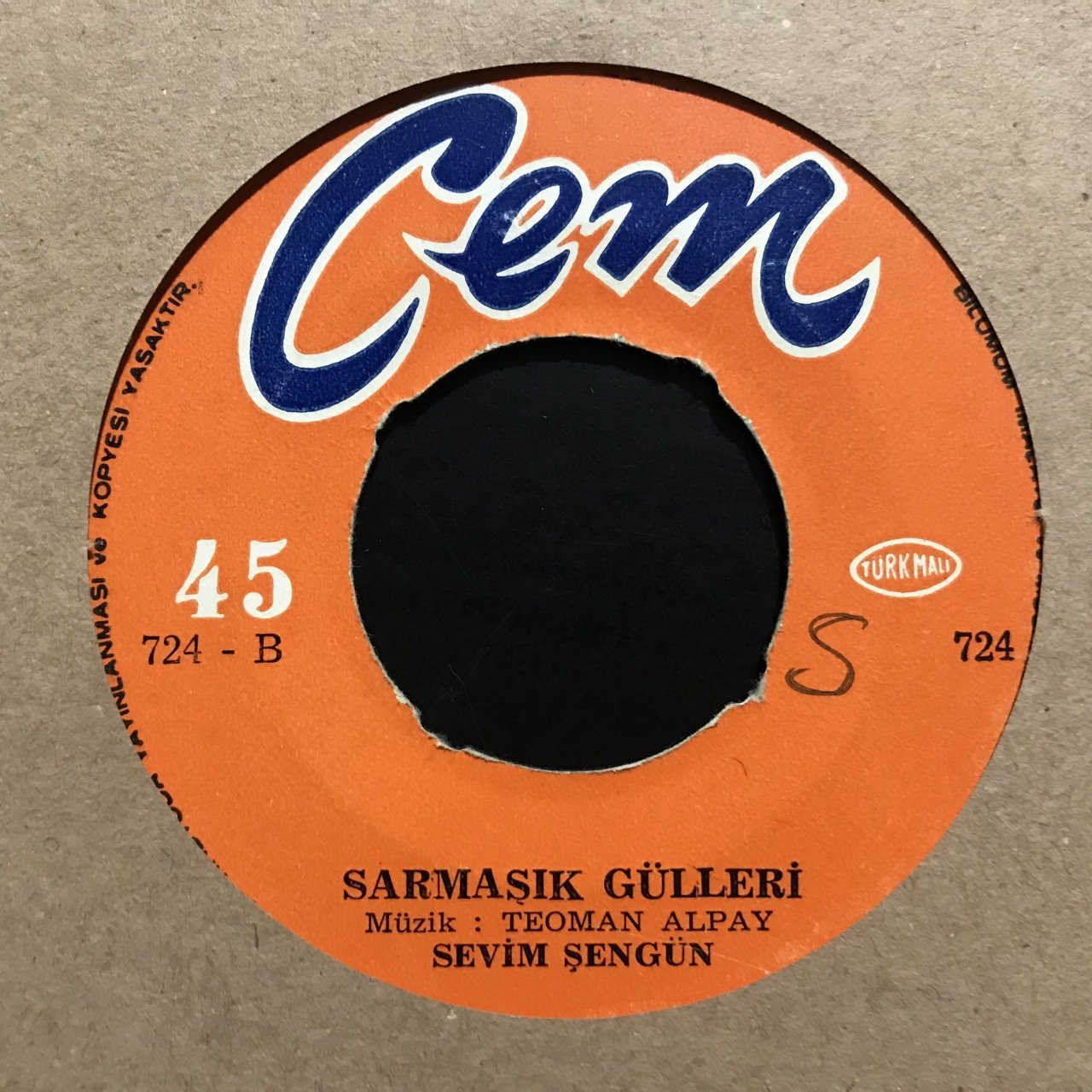 Sevim Şengün Sarmaşık Gülleri 45lik Plak