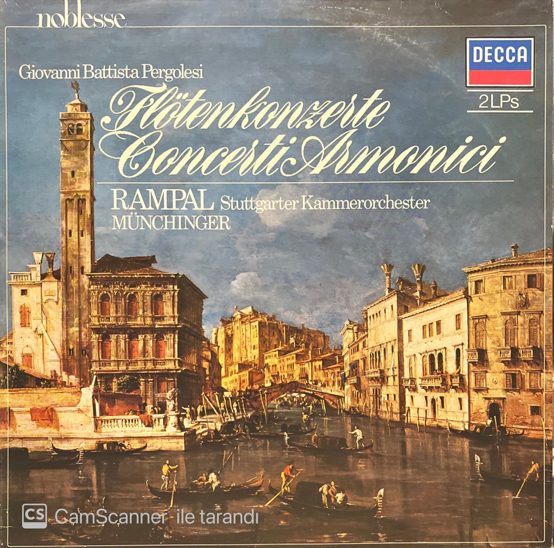 Giovanni Battista Pergolesi Concerti Armonici Double LP Klasik Plak