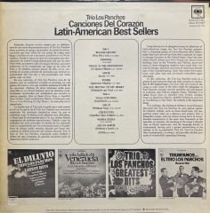 Latin American Best Sellers Canciones Del Corazon Tri Los Pnachos LP Plak