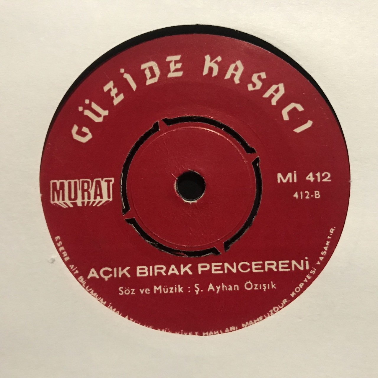 Güzide Kasacı Açık Bırak Pencereni 45lik plak
