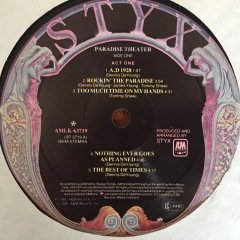 Styx Paradise Theatre LP Plak