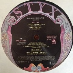 Styx Paradise Theatre LP Plak