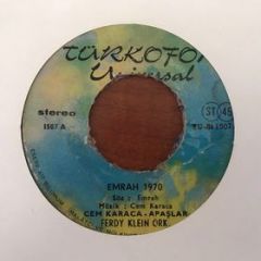 Cem Karaca Apaşlar Emrah 1970 45lik Plak