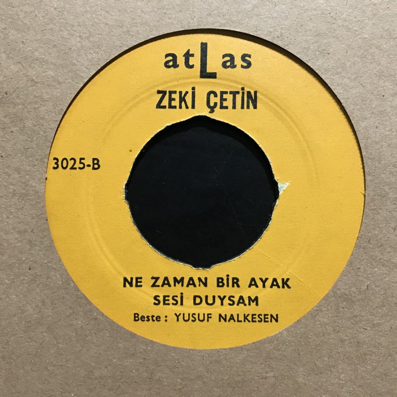 Zeki Çetin Ne Zaman Bir Ayak Sesi Duysam 45lik Plak
